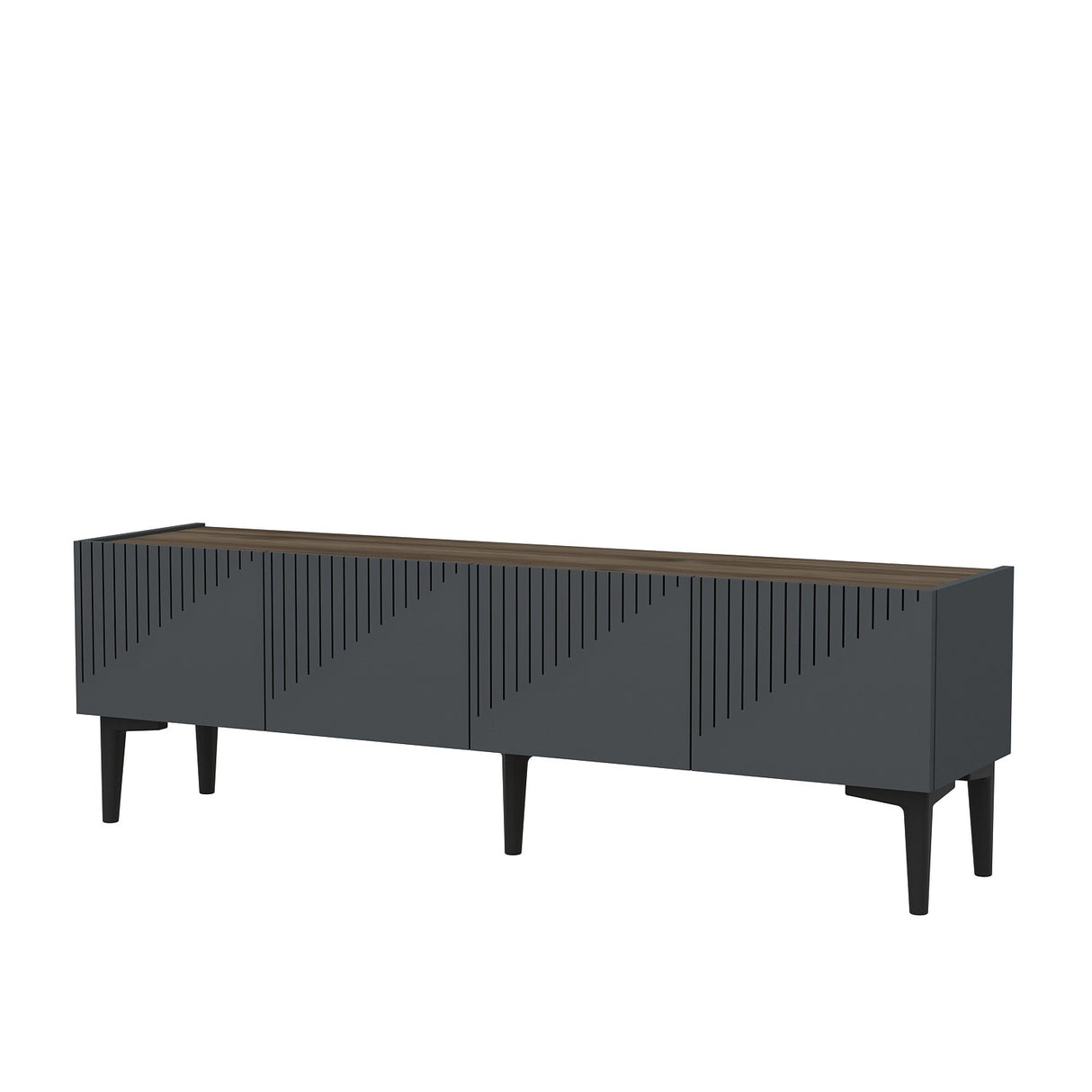 Set mobilă pentru sufragerie Draw, Diverse culori - Antracit - Nuc | SKU: 475OLV2801 | Set mobilă pentru sufragerie Draw, varianta Antracit - Nuc, produs pentru amenajarea locuinței, disponibil online în România la CasaMob
