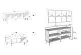 Set mobilă pentru sufragerie Draw, Diverse culori - Antracit - Nuc | SKU: 475OLV2801 | Set mobilă pentru sufragerie Draw, varianta Antracit - Nuc, produs pentru amenajarea locuinței, disponibil online în România la CasaMob