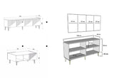 Set mobilă pentru sufragerie Draw, Diverse culori - Alb - Negru | SKU: 475OLV2802 | Set mobilă pentru sufragerie Draw, varianta Alb - Negru, produs pentru amenajarea locuinței, disponibil online în România la CasaMob