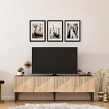 Set mobilă pentru sufragerie Draw, Diverse culori - Stejar safir - Negru | SKU: 475OLV2803 | Set mobilă pentru sufragerie Draw, varianta Stejar safir - Negru, produs pentru amenajarea locuinței, disponibil online în România la CasaMob
