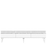 Comodă TV Defne, Diverse culori, 180x30x45 cm - Alb - Argintiu | SKU: 475OLV2904 | Comodă TV Defne, 180x30x45 cm, varianta Alb - Argintiu, produs pentru amenajarea locuinței, disponibil online în România la CasaMob