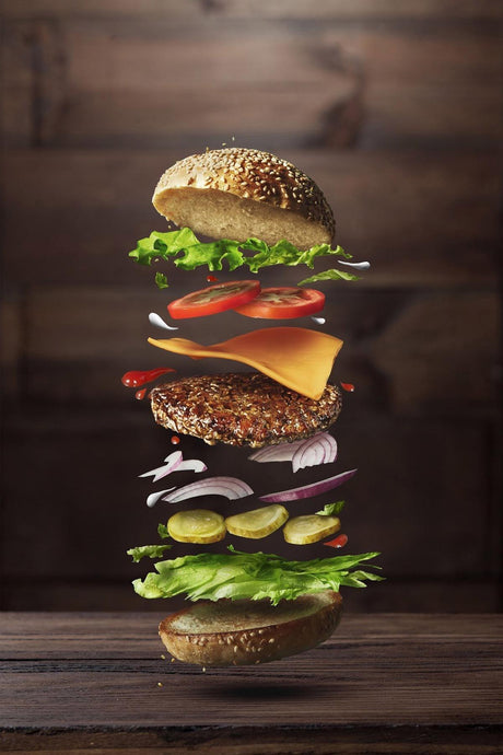 Covor de Bucatarie Hamburger Lavabil, Antiderepant, Multicolor, 80x150 cm