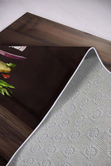 Covor de Bucatarie Hamburger Lavabil, Antiderepant, Multicolor, 80x150 cm