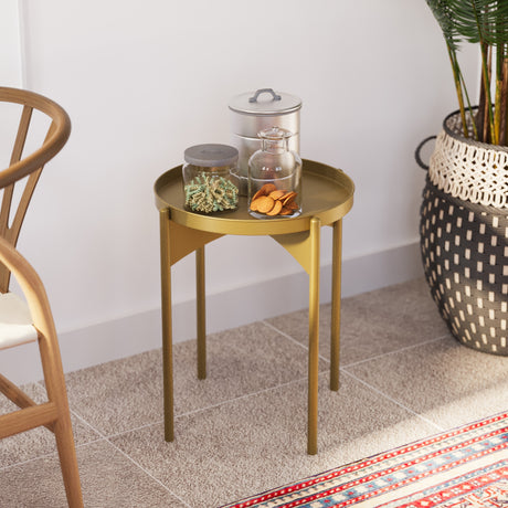 Măsuță de cafea Shb-002-B, Auriu, 44x44x57 cm