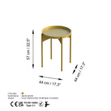 Măsuță de cafea Shb-002-B, Auriu, 44x44x57 cm