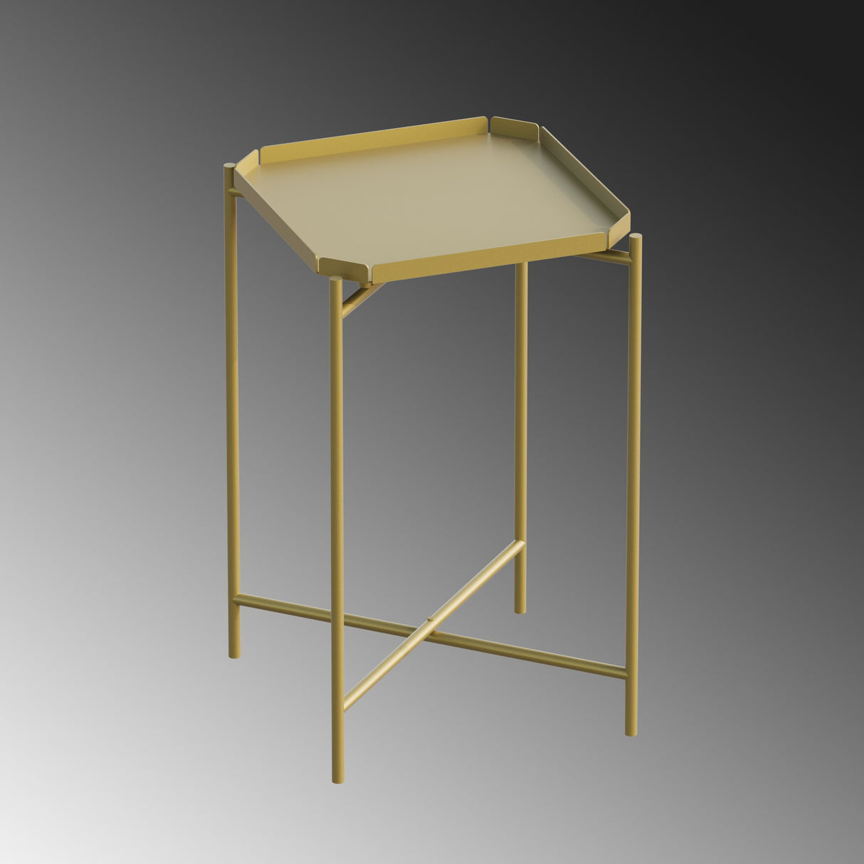 Măsuță de cafea Shb-008-A, Auriu, 46x46x56 cm
