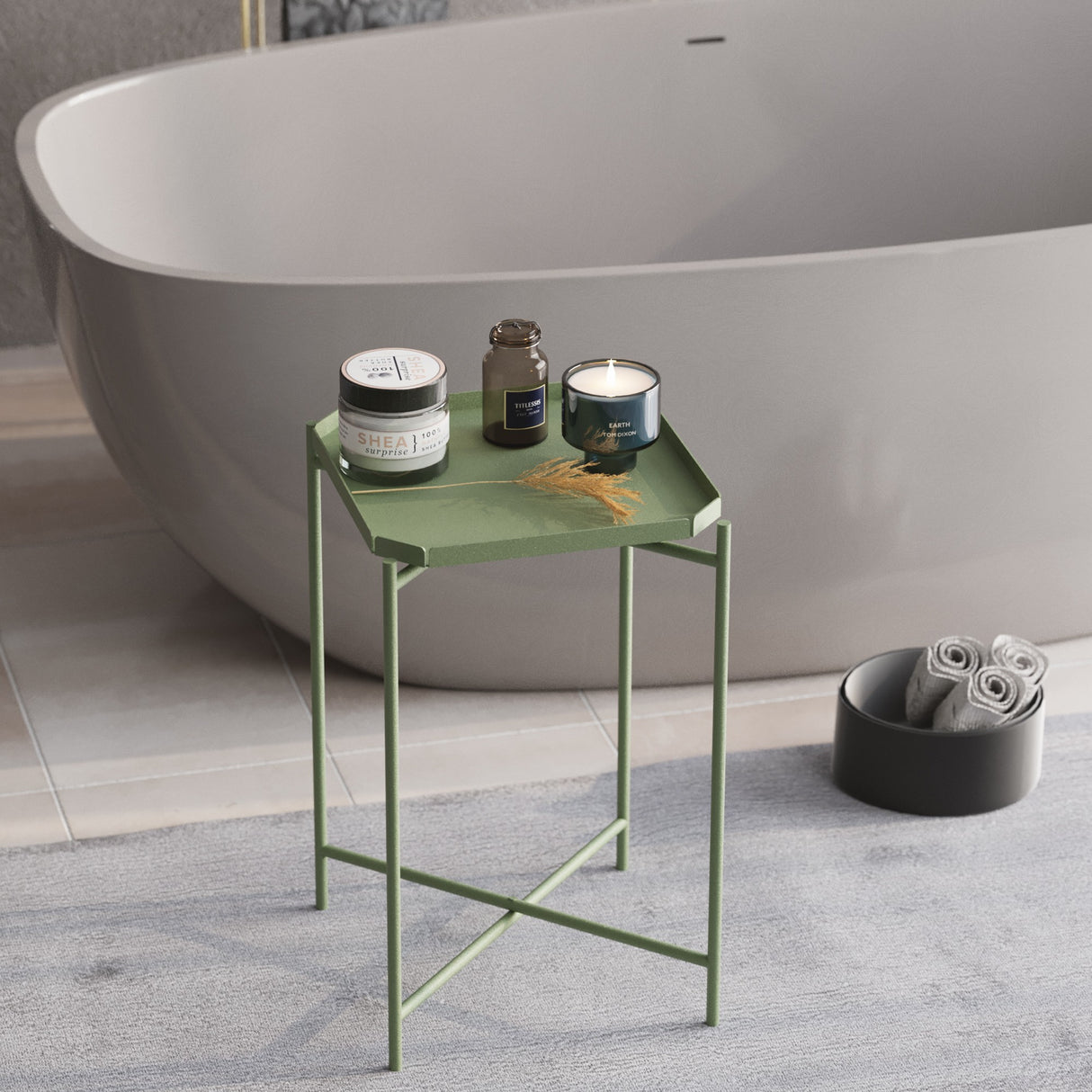 Măsuță de cafea Shb-008-D, Verde, 46x46x56 cm