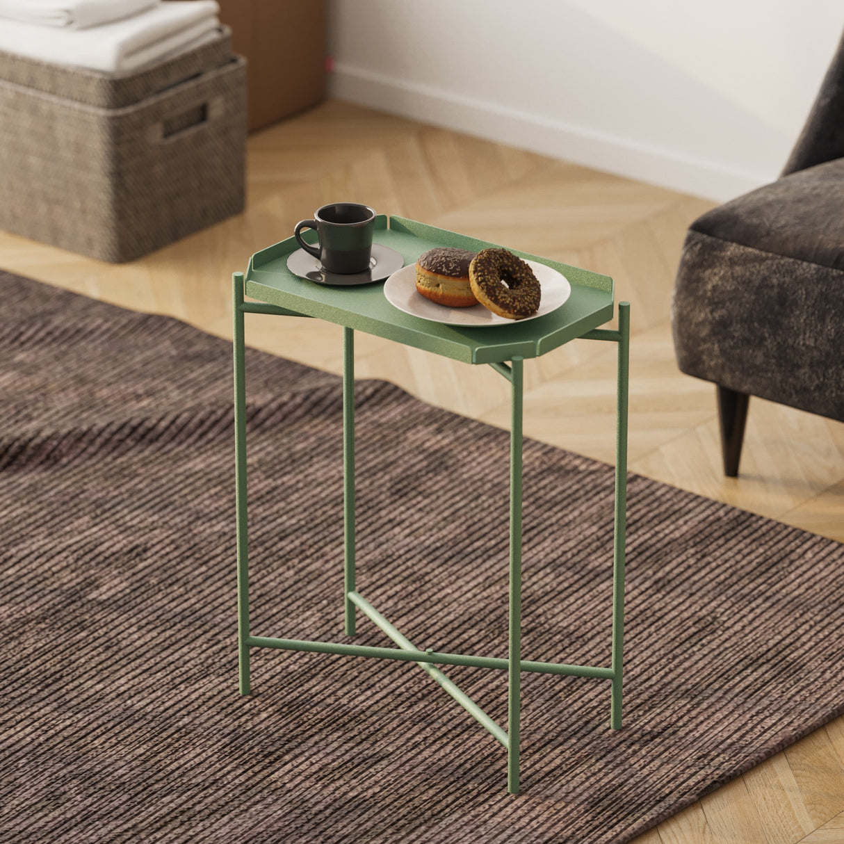 Măsuță de cafea Shb-009-D, Verde, 26x40x56 cm