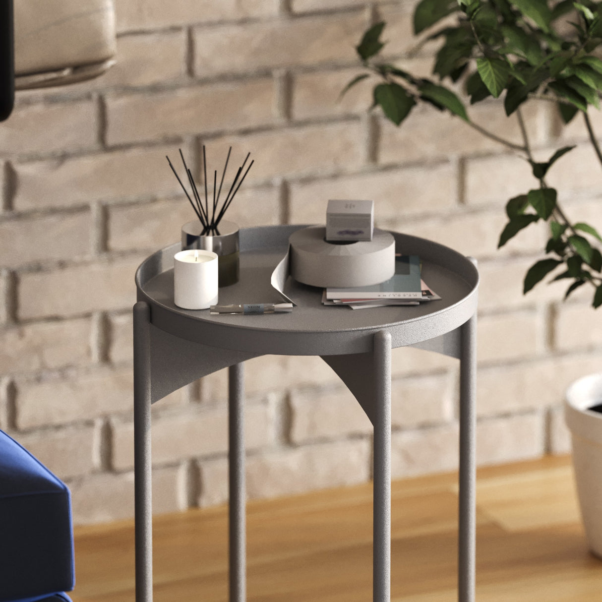 Măsuță de cafea Shb-002-D, Gri, 44x44x57 cm