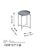 Măsuță de cafea Shb-007-C, Gri, 46x46x56 cm