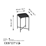 Măsuță de cafea Shb-008, Negru, 46x46x56 cm