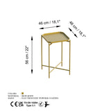Măsuță de cafea Shb-008-A, Auriu, 46x46x56 cm