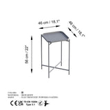 Măsuță de cafea Shb-008-C, Gri, 46x46x56 cm