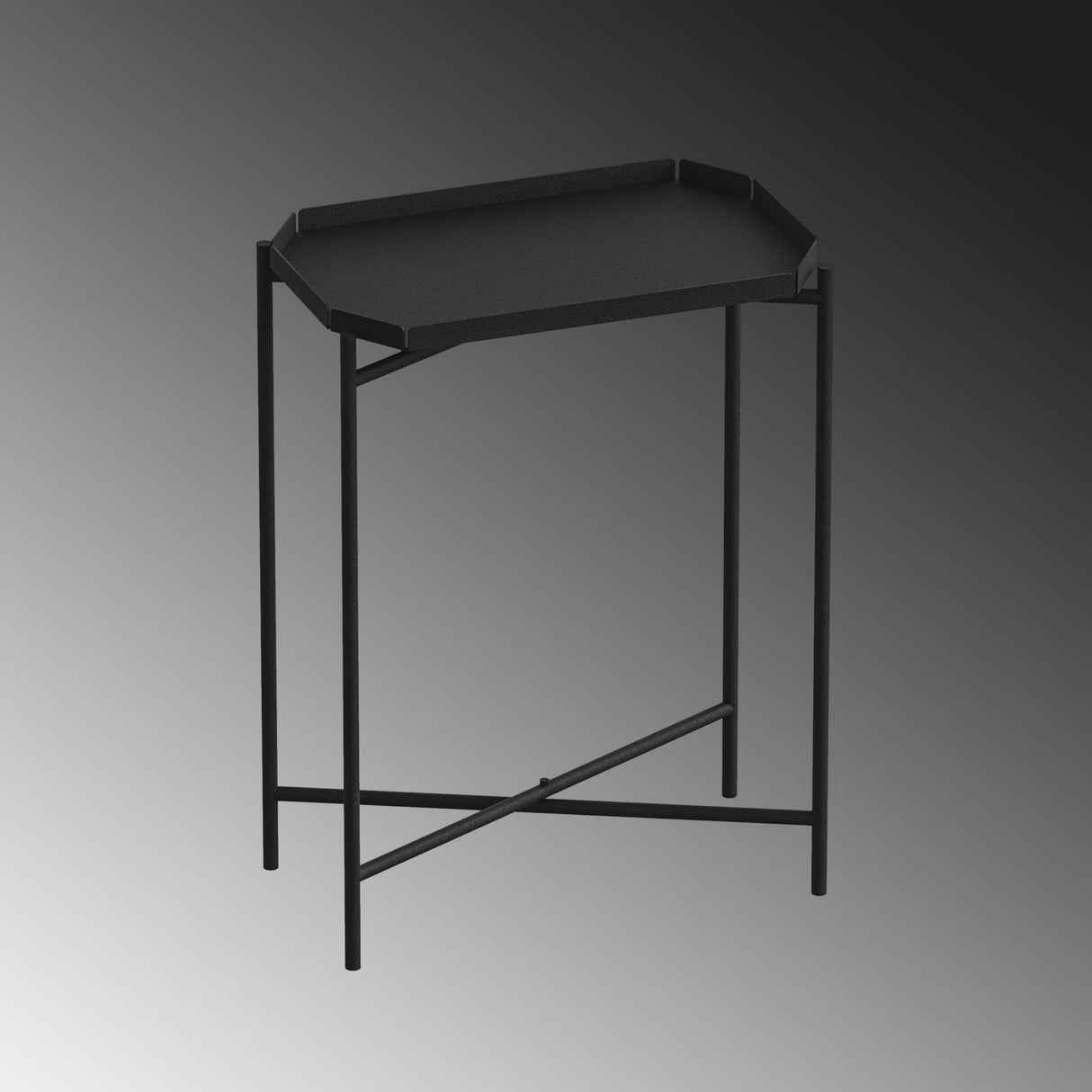 Măsuță de cafea Shb-009, Negru, 26x40x56 cm