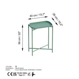 Măsuță de cafea Shb-009-D, Verde, 26x40x56 cm