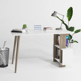 Birou Lagomood Side, Diverse culori, 120x60x73 cm - Nuc - Alb | SKU: 492LGM1117 | Birou Lagomood Side, 120x60x73 cm, varianta Nuc - Alb, produs pentru amenajarea locuinței, disponibil online în România la CasaMob