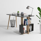 Birou Lagomood Side, Diverse culori, 120x60x73 cm - Antracit - Stejar | SKU: 492LGM1118 | Birou Lagomood Side, 120x60x73 cm, varianta Antracit - Stejar, produs pentru amenajarea locuinței, disponibil online în România la CasaMob