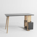 Birou Lagomood Side, Diverse culori, 120x60x73 cm - Antracit - Stejar | SKU: 492LGM1118 | Birou Lagomood Side, 120x60x73 cm, varianta Antracit - Stejar, produs pentru amenajarea locuinței, disponibil online în România la CasaMob