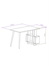 Birou Lagomood Side, Diverse culori, 120x60x73 cm - Antracit - Stejar | SKU: 492LGM1118 | Birou Lagomood Side, 120x60x73 cm, varianta Antracit - Stejar, produs pentru amenajarea locuinței, disponibil online în România la CasaMob