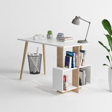 Birou Lagomood Side, Diverse culori, 120x60x73 cm - Stejar - Alb | SKU: 492LGM1120 | Birou Lagomood Side, 120x60x73 cm, varianta Stejar - Alb, produs pentru amenajarea locuinței, disponibil online în România la CasaMob