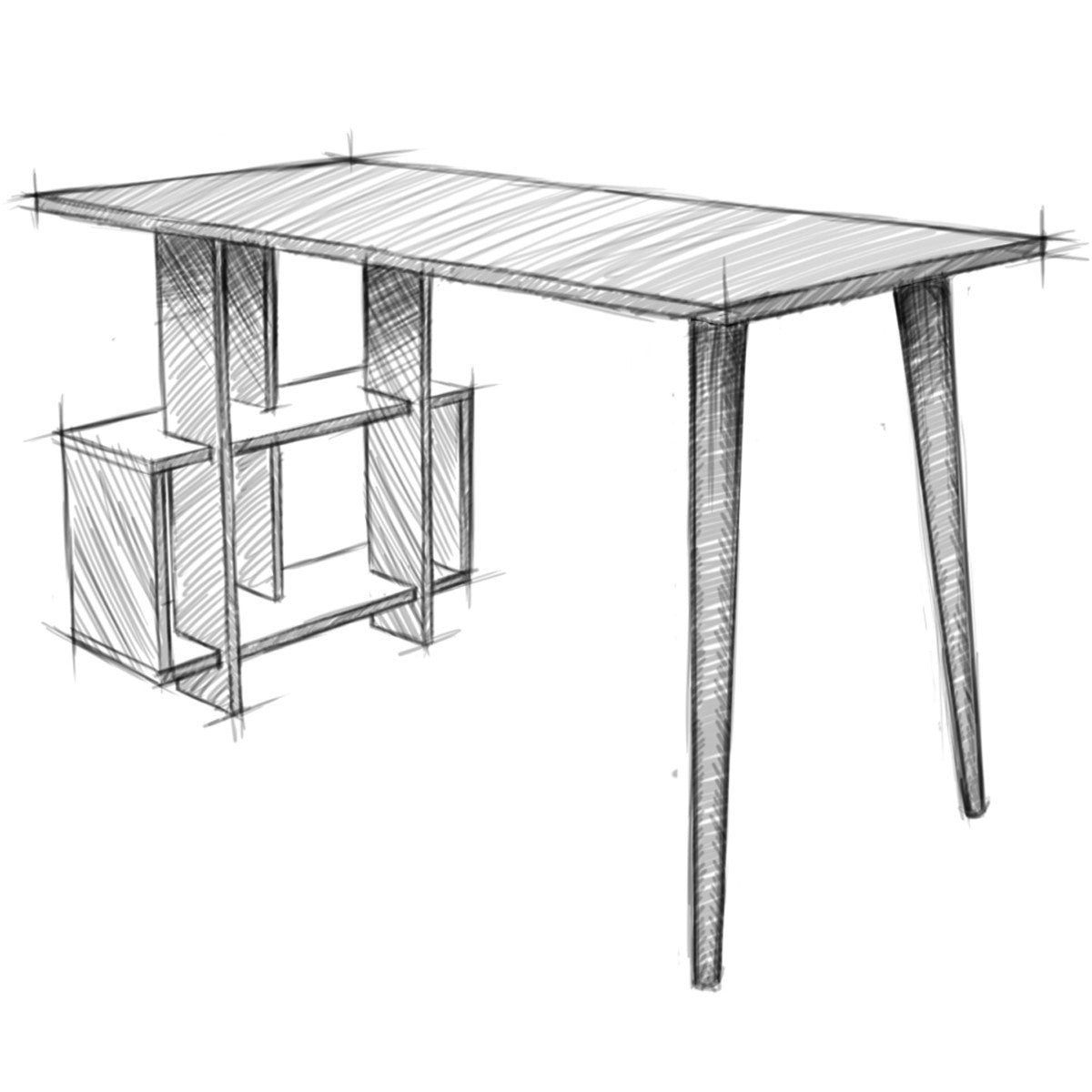 Birou Lagomood Side, Diverse culori, 120x60x73 cm - Stejar - Alb | SKU: 492LGM1120 | Birou Lagomood Side, 120x60x73 cm, varianta Stejar - Alb, produs pentru amenajarea locuinței, disponibil online în România la CasaMob