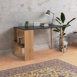 Birou Sally, Diverse culori, 120x60x73 cm - Antracit - Stejar | SKU: 492LGM1169 | Birou Sally, 120x60x73 cm, varianta Antracit - Stejar, produs pentru amenajarea locuinței, disponibil online în România la CasaMob