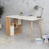 Birou Sally, Diverse culori, 120x60x73 cm - Alb - Stejar | SKU: 492LGM1170 | Birou Sally, 120x60x73 cm, varianta Alb - Stejar, produs pentru amenajarea locuinței, disponibil online în România la CasaMob