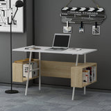 Birou Irony, Diverse culori, 120x60x74 cm - Alb - Stejar | SKU: 492LGM1174 | Birou Irony, 120x60x74 cm, varianta Alb - Stejar, produs pentru amenajarea locuinței, disponibil online în România la CasaMob