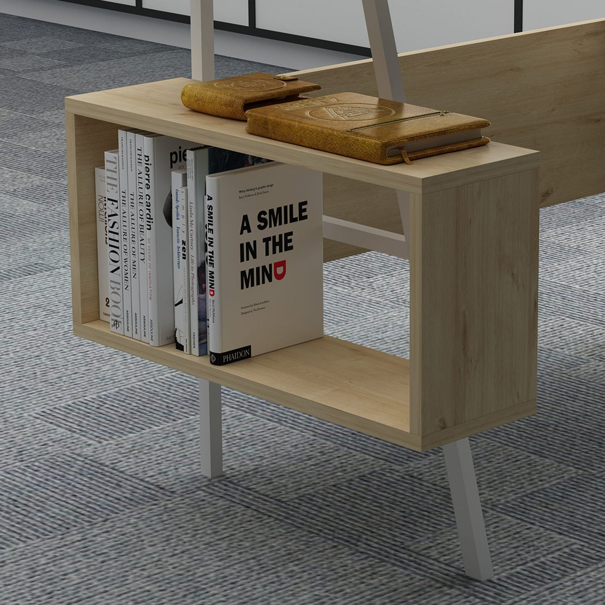 Birou Irony, Diverse culori, 120x60x74 cm - Alb - Stejar | SKU: 492LGM1174 | Birou Irony, 120x60x74 cm, varianta Alb - Stejar, produs pentru amenajarea locuinței, disponibil online în România la CasaMob