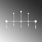 Cuier de hol metalic Metal Wall Hook Vintage 2, Alb, 80x45x10 cm