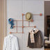 Cuier de hol metalic Metal Wall Hook Minimal 2, Cupru, 112x64x10 cm, SKU 494PYT1139