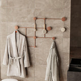 Cuier de hol metalic Metal Wall Hook Minimal 2, Cupru, 112x64x10 cm