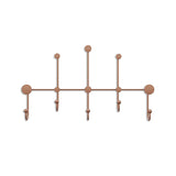 Cuier de hol metalic Metal Wall Hook Antonio 4, Cupru, 80x45x10 cm