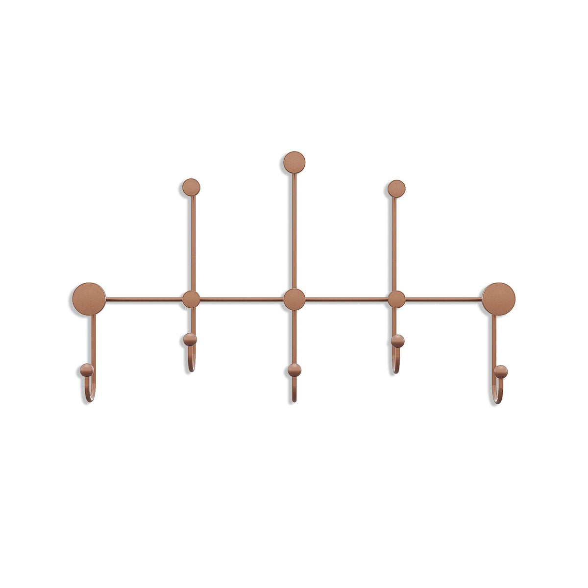 Cuier de hol metalic Metal Wall Hook Antonio 4, Cupru, 80x45x10 cm, SKU 494PYT1140