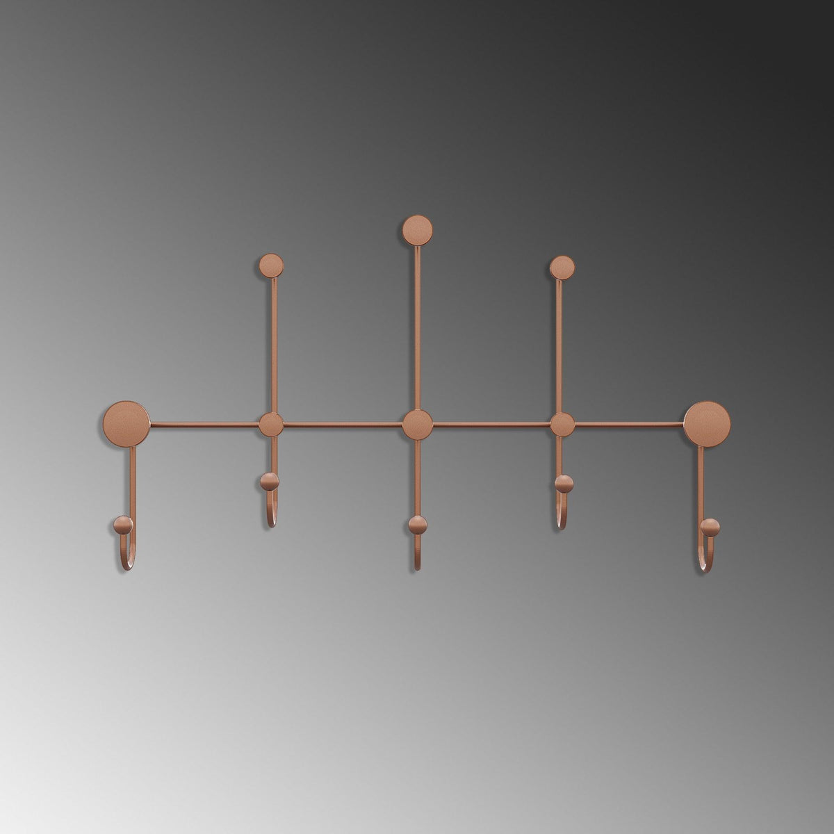 Cuier de hol metalic Metal Wall Hook Antonio 4, Cupru, 80x45x10 cm, SKU 494PYT1140