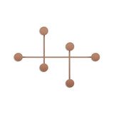 Cuier de hol metalic Metal Wall Hook Lux 2, Cupru, 82x60x10 cm