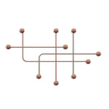 Cuier de hol metalic Metal Wall Hook Modern 3, Cupru, 107x64x10 cm