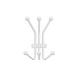 Cuier de hol metalic Metal Wall Hook Classic 1, Alb, 23x13 cm