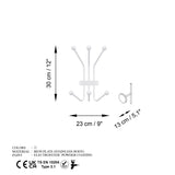 Cuier de hol metalic Metal Wall Hook Classic 1, Alb, 23x13 cm