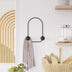 Cuier de hol metalic Metal Wall Hook Classic 4, Negru, 25x7 cm, SKU 494PYT1155