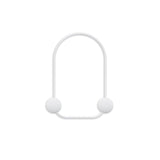 Cuier de hol metalic Metal Wall Hook Minimal 3, Alb, 25x7 cm
