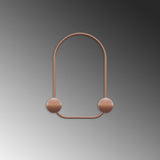 Cuier de hol metalic Metal Wall Hook Honey 4, Cupru, 25x7 cm