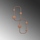 Cuier de hol metalic Metal Wall Hook Antonio 5, Cupru, 26x5 cm