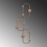 Cuier de hol metalic Metal Wall Hook Elegance 2, Cupru, 28x70x5 cm