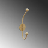 Cuier de hol metalic Metal Wall Hook Rustic 3, Aur, 6x9 cm