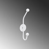 Cuier de hol metalic Metal Wall Hook Antonio 7, Alb, 6x9 cm