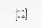 Raft de perete Buba cadru metal, 2 Rafturi, 70 x 70 x 22 cm - Alb, SKU 495SSE1107
