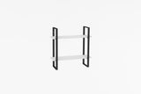 Raft de perete Buba cadru metal, 2 Rafturi, 70 x 70 x 22 cm - Alb, SKU 495SSE1107