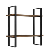 Raft de perete Buba cadru metal, 2 Rafturi, 70 x 70 x 22 cm - Stejar, SKU 495SSE1107