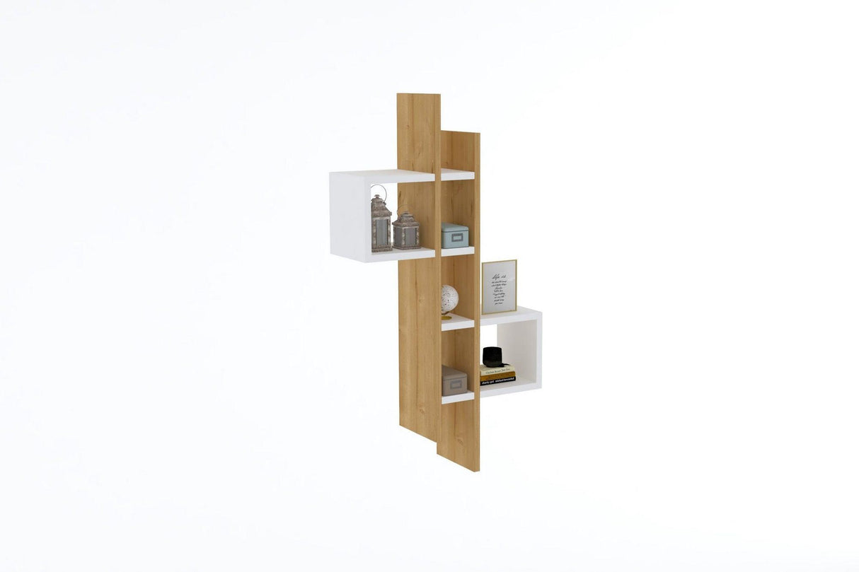 Raft de perete Emag 8 Rafturi, 54 x 108 x 20 cm - Alb, SKU 495SSE1110